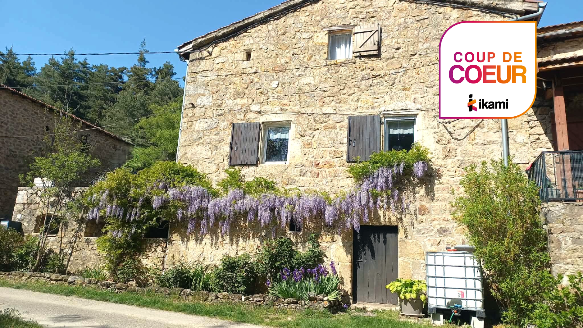 Maison en pierre avec terrasse, cave voûtée et terrain de 2