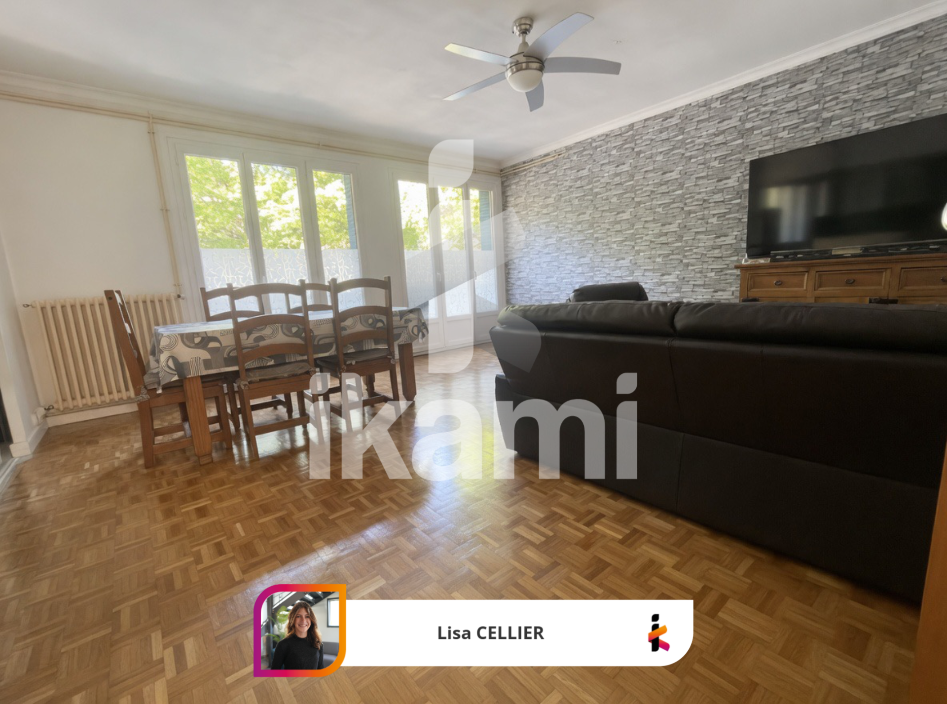 Bel appartement de 108 m2 avec balcon et jardin privatif