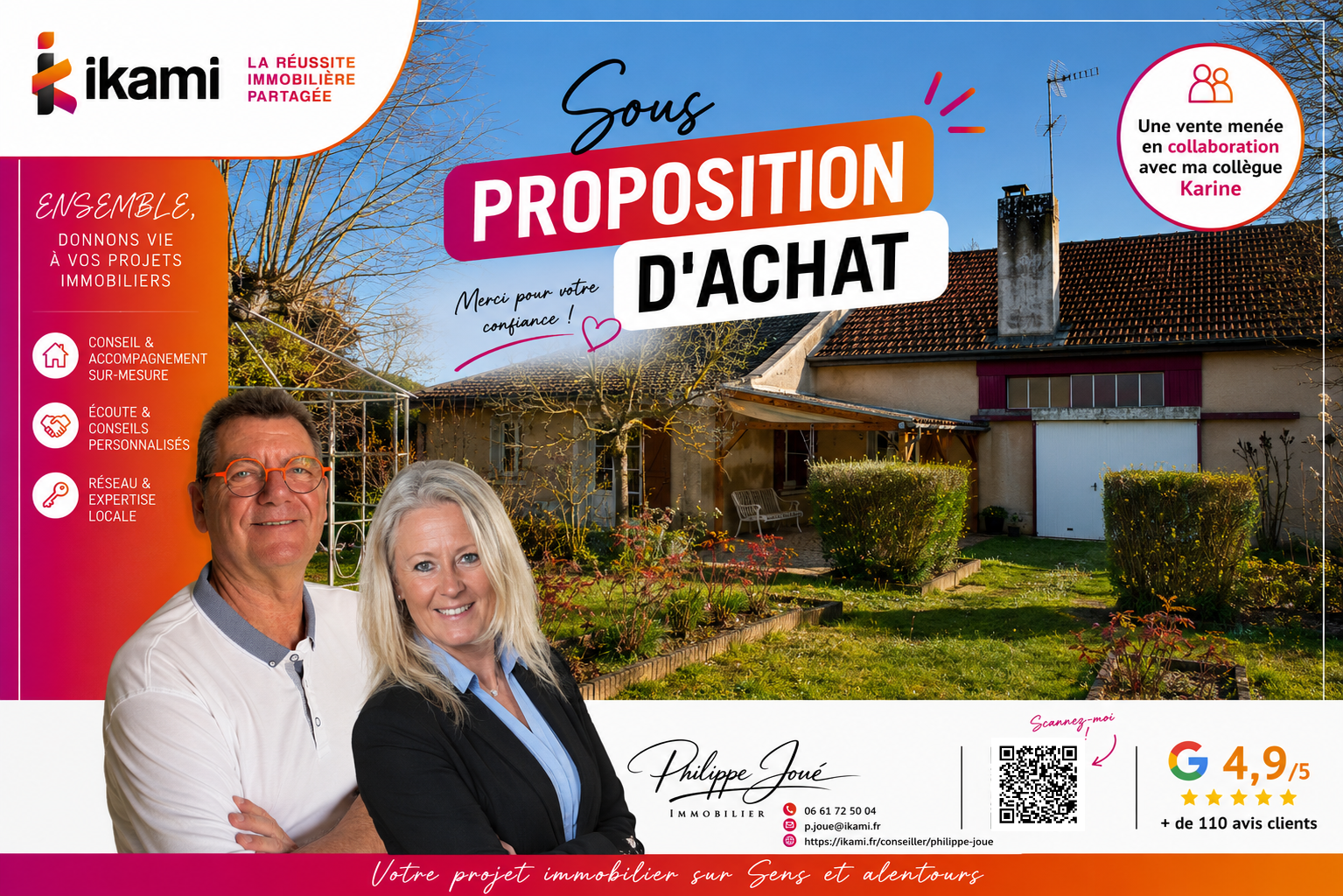 Maison 4 pièces de 107 m2 à Villeneuve l'Archevêque 89190