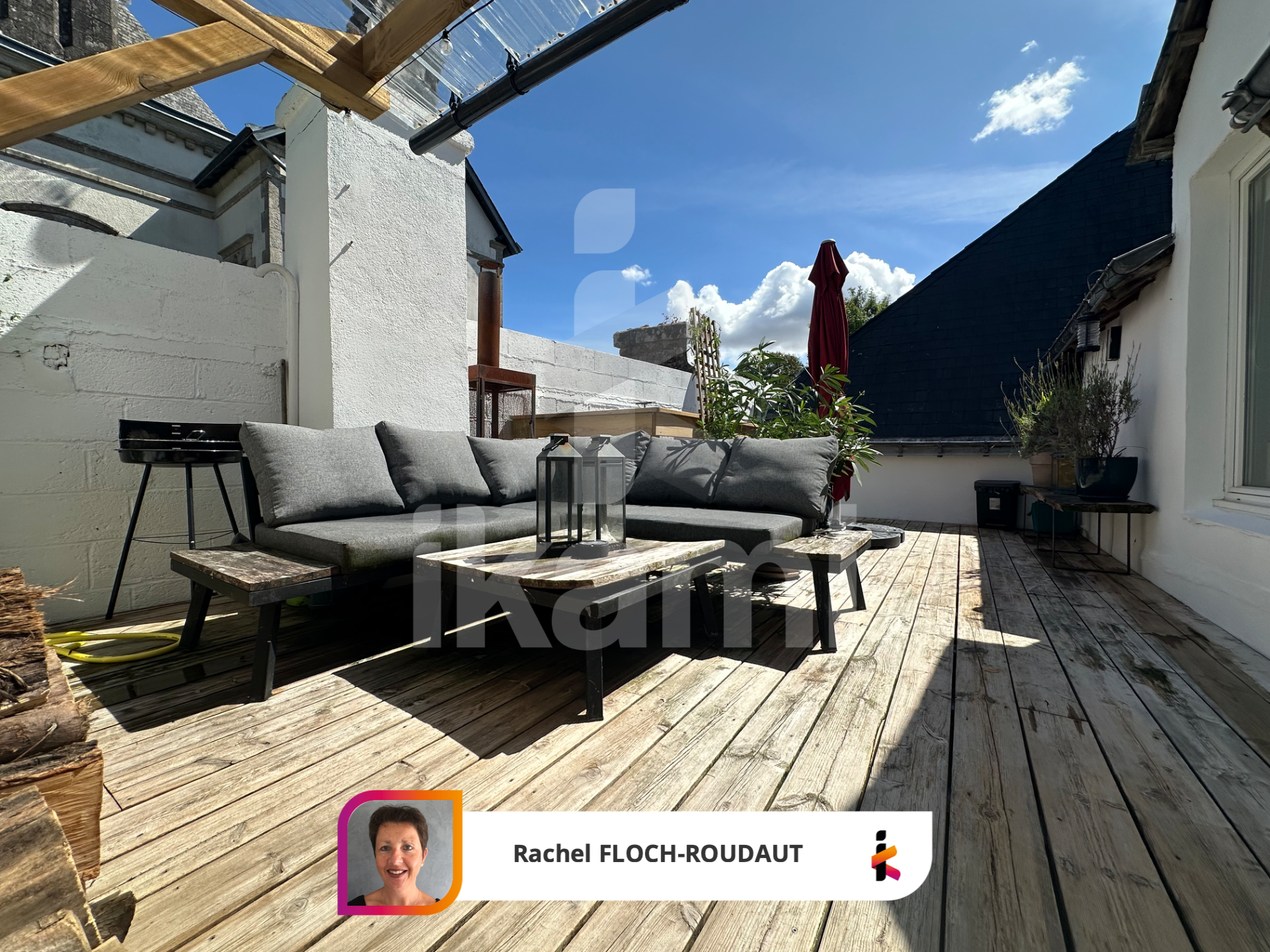 Appartement T4 rénové avec terrasse au centre de Scaër