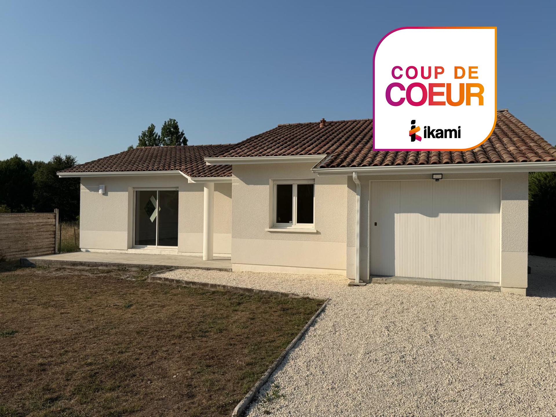 Maison T5 3 chambres avec garage avec son jardin de plus de